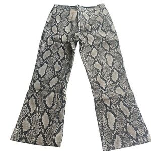 Choosy Women's Faux Snakeskin Wide Leg Pants Size 4 NWT